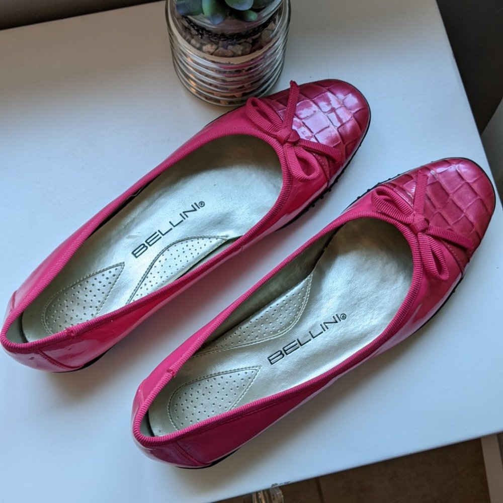 Bellini Pink Gaufan Flats Womens Shoes Size 7 Regular Hot Pink Rubber Sole NEW